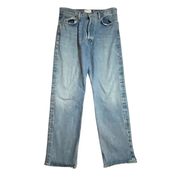 Agolde Fran Low Slung Straight Jeans Women’s 28 Intervention Button Fly Relaxed - Picture 3 of 12